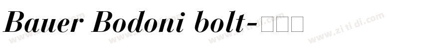 Bauer Bodoni bolt字体转换